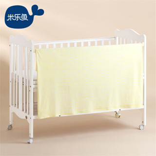 米乐鱼 婴儿床单幼儿园儿童床单新生儿宝宝四季通用床单 黄白条90X150cm *4件