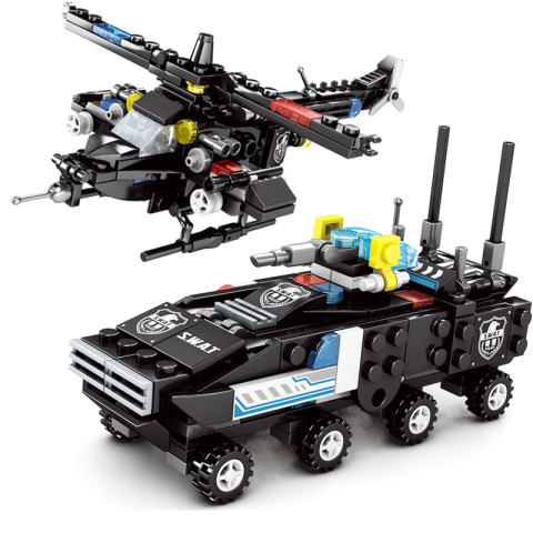 SEMBO BLOCK/森宝积木 102495 黑鹰特战队整套十盒-409颗粒