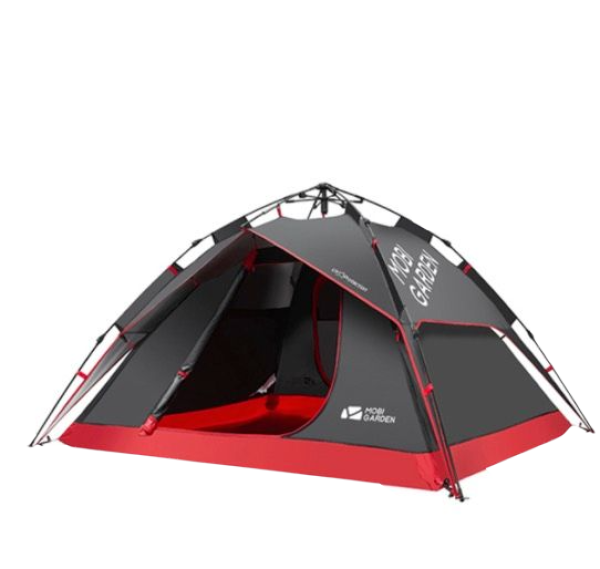 商品mobi garden 牧高笛 便携式全自动帐篷 ex19561002 黑红 3-4人
