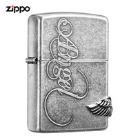 ZIPPO 之宝 美国进口 之宝（zippo） 防风煤油打火机不含油 ZBT-1-3b 爱天使古银 品牌直供原装正版