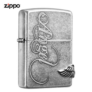 ZIPPO 之宝 美国进口 之宝（zippo） 防风煤油打火机不含油 ZBT-1-3b 爱天使古银 品牌直供原装正版