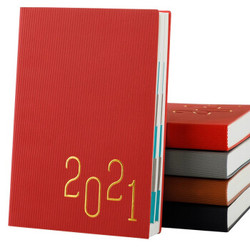 法拉蒙2021年日程本自填式时间管理效率手册记事本 红色（2021） A5（单本）