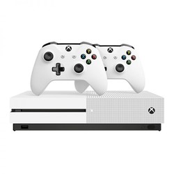 微软（Microsoft）Xbox One S 1TB游戏机双手柄套装（白色）234-0061412