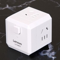 运费券收割机： Lenovo 联想 LX-M801 一转四魔方插座 带开关