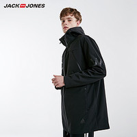 聚划算百亿补贴：JACK JONES 杰克琼斯 219121530 连帽中长款风衣