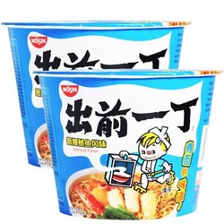 日清（NISSIN） 出前一丁 方便面拉面 葱爆鲜鱿风味 碗面 106g*2碗 *9件