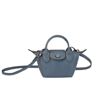 Longchamp 珑骧女士单肩包 Longchamp 珑骧le Pliage Cuir系列王子文同款女士单肩斜挎饺子包 蓝色迷你 报价价格评测怎么样 什么值得买
