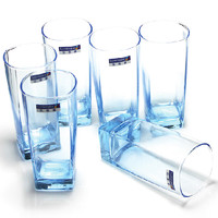 Luminarc 乐美雅 H5803 司太宁凝彩玻璃杯 6只装 330ml 冰蓝