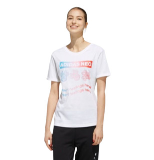 adidas 阿迪达斯 W MCKY&MNN T2 女士运动T恤 EI4553 白色
