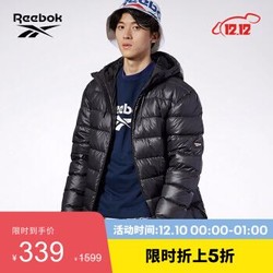 Reebok锐步官方男子秋冬加厚保暖中长款羽绒服 DY6007_黑色 A/L