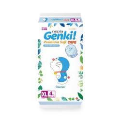 妮飘Nepia 哆啦A梦Genki!纸尿裤 XL4片（12-17kg) 加大码婴儿尿不湿试用装 日本进口轻薄透气 +凑单品