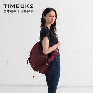 TIMBUK2美国天霸经典纯色单肩包邮差包信使包斜挎包潮包帆布包休闲包电脑包男女 酒红（新款） S