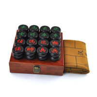 紫光檀中国象棋立体浮雕4.8配商务木盒