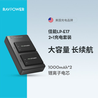 睿能宝（RAVPower）佳能LP-E17数码单反锂电池充电器套装