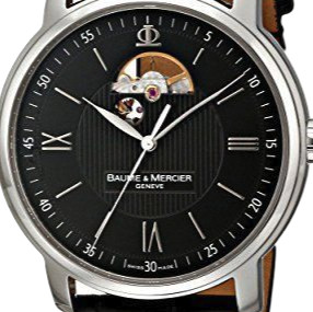 BAUME & MERCIER 名士 Classima系列 MOA08689 男士机械手表 42mm 黑盘 黑色皮革带 圆形