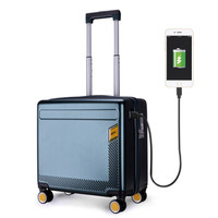 莎米特（SUMMIT） 拉杆箱男 商务18英寸登机箱旅行箱 小行李箱万向轮PC999TC 绿色