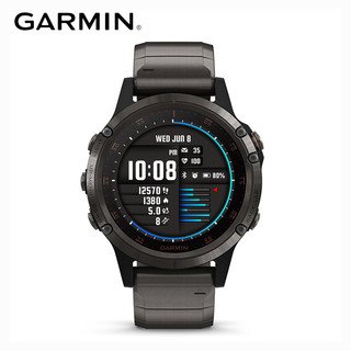 佳明GARMIN飞耐时5Plus健身音乐时尚NFC支付GPS导航户外运动手表100防水（ ALDC镀膜钛合金表身表链）