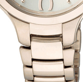 CITIZEN 西铁城 光动能腕表系列 EP5992-54P 女士光动能手表 33mm 银盘 镀金不锈钢表带 圆形