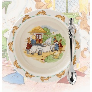 RoyalDoulton皇家道尔顿餐具Bunnykins儿童餐具餐碗勺子两件套