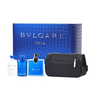 88VIP：BVLGARI 宝格丽 蓝茶男士香氛礼盒（淡香水100ml+须后膏75ml+洗发水沐浴露75ml+化妆包)