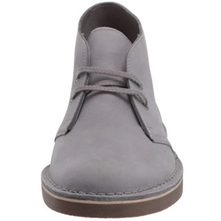 Clarks 其乐 Bushacre 2系列男士皮革系带平底沙漠靴26082286 Light Grey Nubuck 7