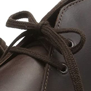 Clarks 其乐 ORIGINALS系列男士皮革系带方跟沙漠靴26144225 Braun 44.5 EU