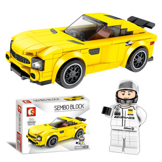 森宝（SEMBO）拼装积木男孩玩具兼容乐高儿童城市汽车赛车跑车模型名车总动员系列奔驰GT-S607052