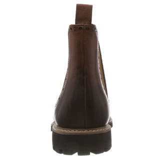 Clarks 其乐 Batcombe Top系列男士皮革套脚平底短筒切尔西靴26128145 Brown 7 UK