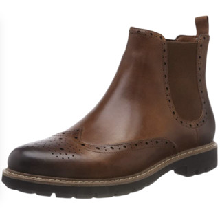 Clarks 其乐 Batcombe Top系列男士皮革套脚平底短筒切尔西靴26128145 Brown 7 UK