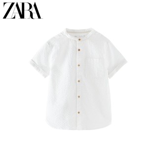 ZARA 新款 童装男童 秋冬新品  质感短袖衬衫 03182676250
