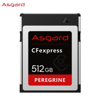 阿斯加特（Asgard） 512GB高速CF Express存储卡 游隼系列-高级单反相机内存卡 支持4K内录RAW连拍