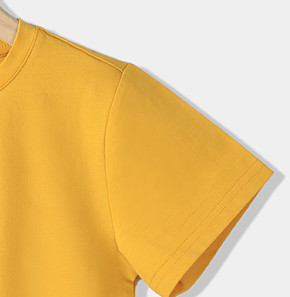 恒源祥 儿童纯色圆领短袖T恤 TQ20700 黄色 140cm