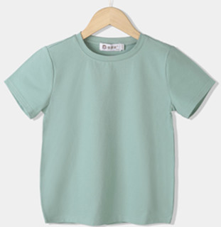 恒源祥 儿童纯色圆领短袖T恤 TQ20700 绿色