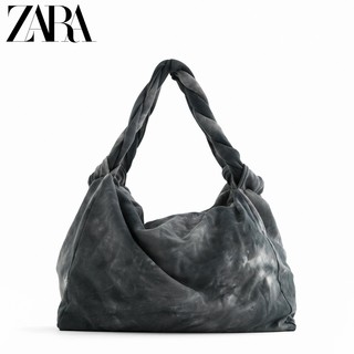 ZARA 16088610009 女士扎染单件手提包 蓝色