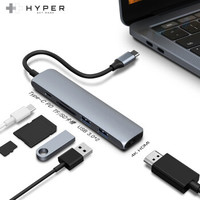 京东PLUS会员：HyperDrive HD22E 六合一Type-C拓展坞（Type-C/USB3.0*2/HDMI/TF/SD）