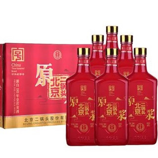 京东PLUS会员： 永丰 北京二锅头 原浆白酒46度红瓶   500ml*6瓶
