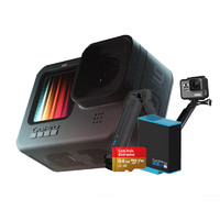 GoPro Hero 9 Black+64G卡+三向自拍杆+原装电池