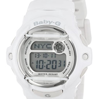 CASIO 卡西欧 BABY-G系列 BG169R-7A 女士电子手表 42.6mm 白盘 白色塑料表带 圆形