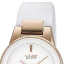 CITIZEN 西铁城 Axiom系列 GA1053-01A 女士光动能手表 29mm 白盘 白色皮带 圆形