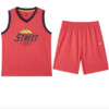 361° 男大童无袖篮球运动服套装 N52021402 活力红2