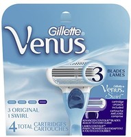 中亚prime会员：Gillette VENUS 女式剃须刀刀片装漩涡4只装