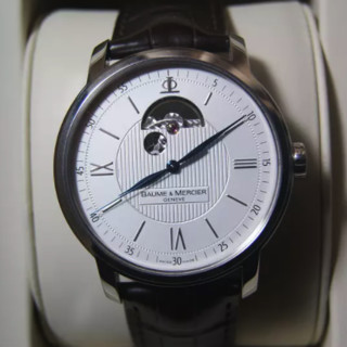 BAUME & MERCIER 名士 Classima系列 MOA08688 男士机械手表 42mm 白盘 棕色皮带 圆形