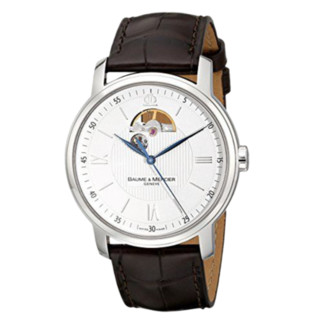 BAUME & MERCIER 名士 Classima系列 MOA08688 男士机械手表 42mm 白盘 棕色皮带 圆形