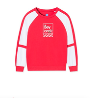 361° 女童长袖内搭圆领卫衣 N61933301 吉祥红(小花)