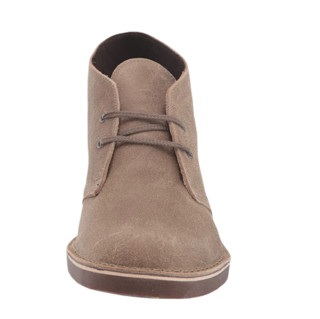 Clarks 其乐 Bushacre 2男士皮革系带方跟短筒沙漠靴26082286 Taupe Distressed Suede7.5 M US