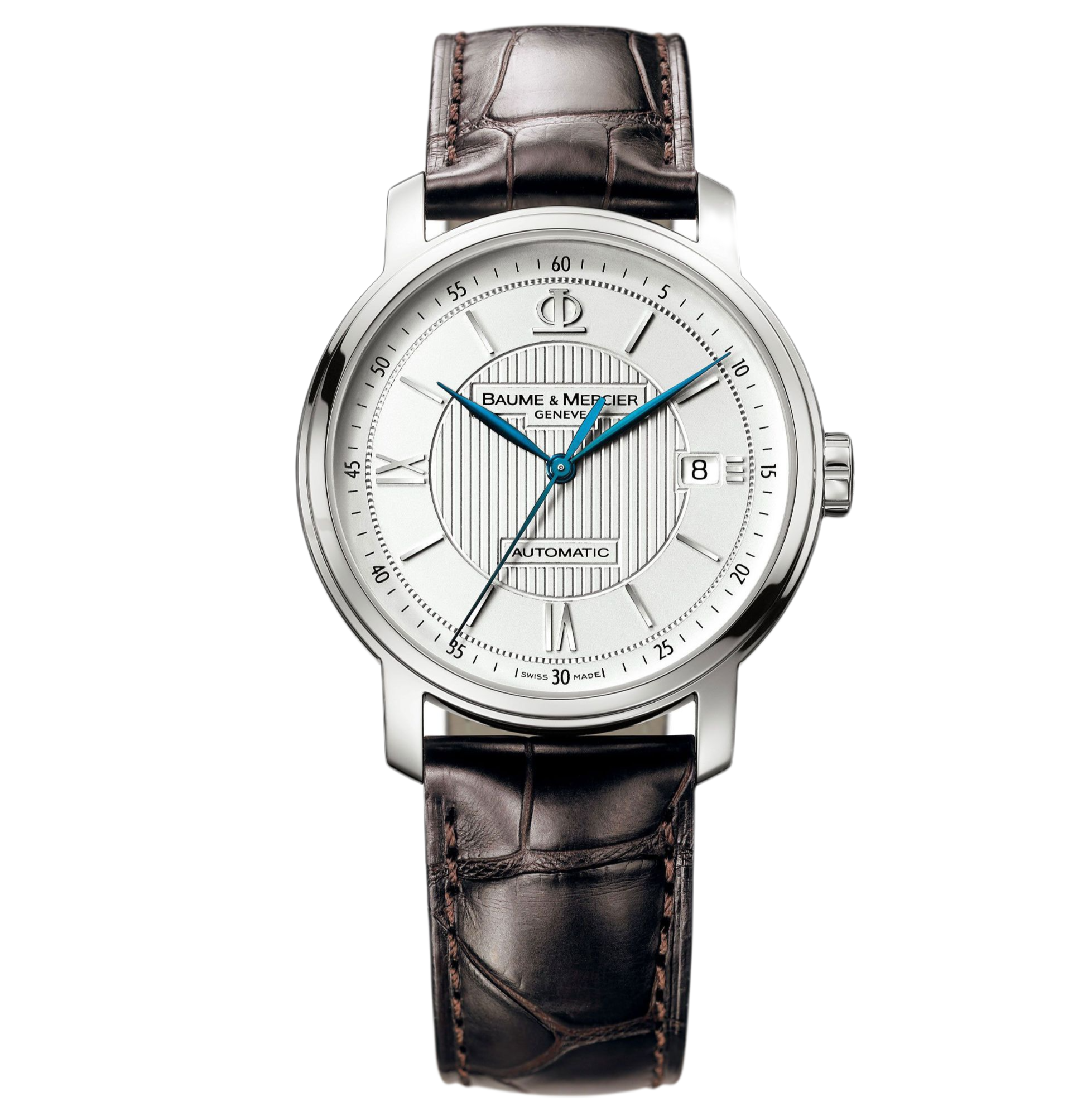 BAUME & MERCIER 名士 Classima系列 MOA08791 男士机械手表 39mm 白盘 棕色皮带 圆形