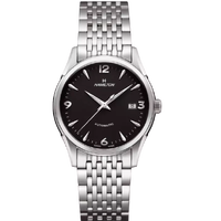 HAMILTON 汉米尔顿 Timeless Classic永恒经典系列 H38415131 男士机械手表 38mm 黑盘 银色不锈钢表带 圆形