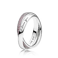 PANDORA 潘多拉 的承诺银戒指（粉色）196546PCZ
