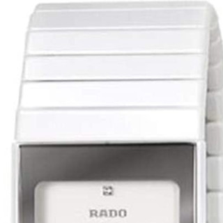 RADO 雷达 Ceramica整体陶瓷系列 R21982702 女士石英手表 27mm 白盘 白色陶瓷表带 方形