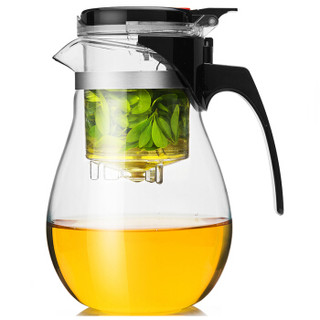 雅集 飘逸杯 家用过滤泡茶器 大容量泡茶壶耐热玻璃茶具茶水分离1000ml *5件